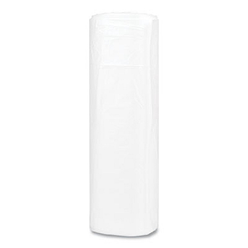 Inteplast Group High-Density Commercial Can Liners, 45 gal, 16 mic, 40" x 48", Clear, Interleaved Roll, 25 Bags/Roll, 10 Rolls/Carton (S404816N)