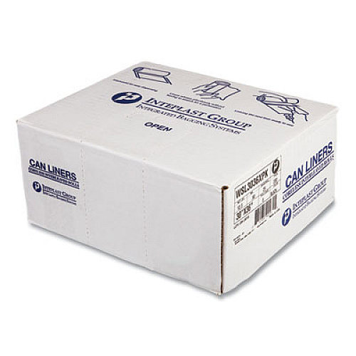 Inteplast Group Low-Density Commercial Can Liners, 30 gal, 0.9 mil, 30" x 36", Black, Interleaved Roll, 25 Bags/Roll, 8 Rolls/Carton (SL3036XPK)