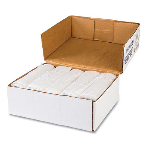 Inteplast Group High-Density Commercial Can Liner Value Pack, 30 gal, 11 mic, 30" x 36", Clear, Interleaved Roll, 25 Bags/Roll, 20 Rolls/CT (VALH3037N13)