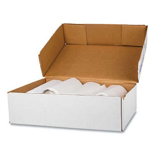 Inteplast Group High-Density Commercial Can Liner Value Pack, 60 gal, 12 mic, 38" x 58", Clear, Interleaved Roll, 25 Bags/Roll, 8 Rolls/CT (VALH3860N14)