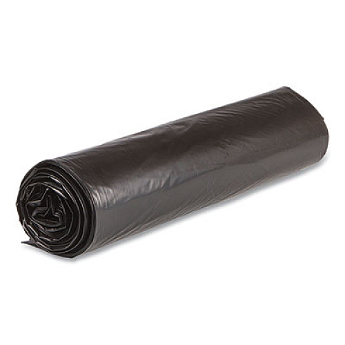 Inteplast Group High-Density Commercial Can Liner Value Pack, 45 gal, 19 mic, 40" x 46", Black, Interleaved Roll, 25 Bags/Roll, 6 Rolls/CT (VALH4048K22)