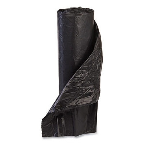 Inteplast Group High-Density Commercial Can Liner Value Pack, 56 gal, 19 mic, 43" x 46", Black, Interleaved Roll, 25 Bags/Roll, 6 Rolls/CT (VALH4348K22)