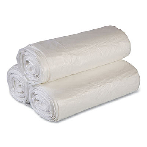 Inteplast Group High-Density Commercial Can Liner Value Pack, 60 gal, 14 mic, 43" x 46", Clear, Interleaved Roll, 25 Bags/Roll, 8 Rolls/CT (VALH4348N16)