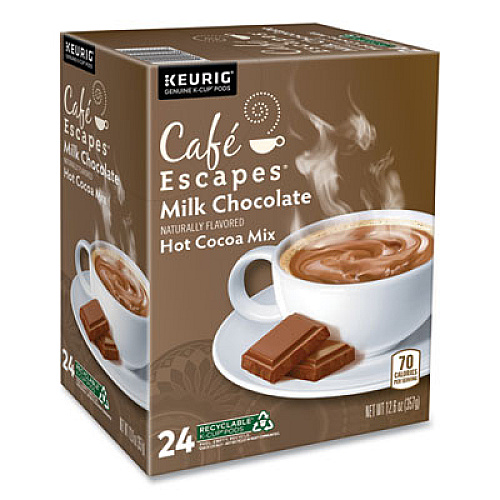 Caf Escapes Cafe Escapes Milk Chocolate Hot Cocoa K-Cups, 24/Box (6801)