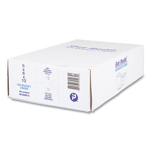 Inteplast Group Ice Bucket Liner Bags, 96 oz, 6" x 6" x 12", Clear, 1,000/Carton (BL060612)