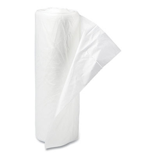Inteplast Group High-Density Commercial Can Liners, 30 gal, 16 mic, 30" x 37", Clear, Interleaved Roll, 25 Bags/Roll, 20 Rolls/Carton (S303716N)