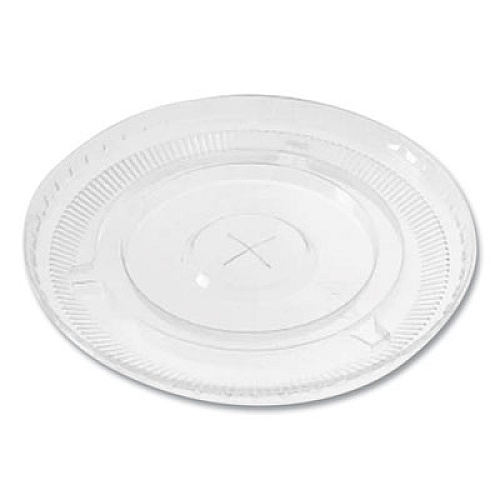 Karat PET Lids, Flat with Straw Slot, Fits 12 oz to 24 oz Cold Cups, Plastic, Clear, 1,000/Carton (CKC626TS)