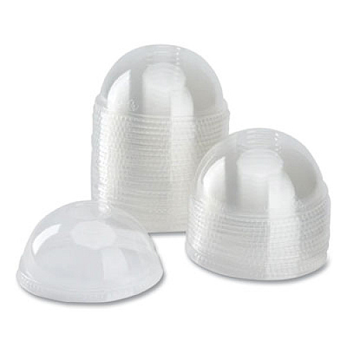 Karat PET Lids, Dome Lid, Fits 12 oz to 24 oz Cold Cups, Plastic, Clear, 1,000/Carton (CKDL626)