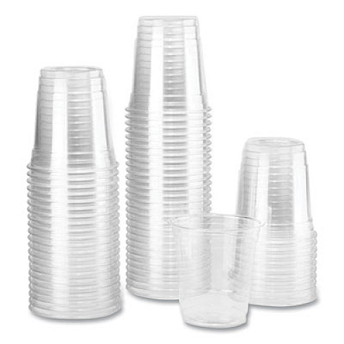 Karat PET Plastic Cups, 8 oz, Clear, 1,000/Carton (CKC8)
