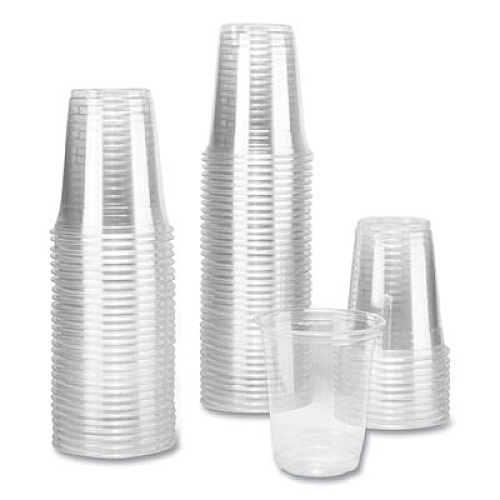 Karat PET Plastic Cups, 92 mm Rim Diameter, 12 oz, Clear, 1,000/Carton (CKC12S)