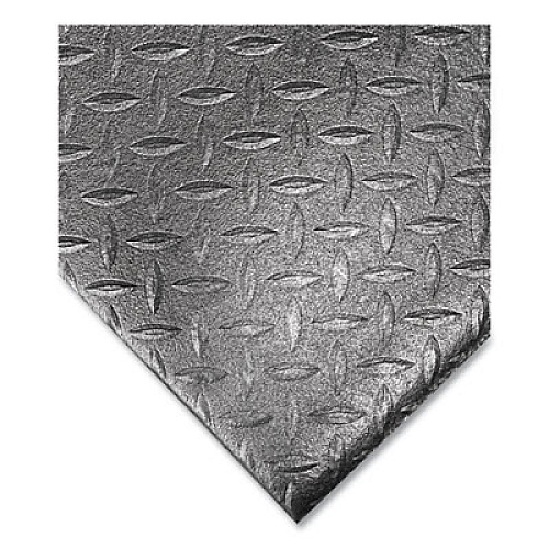 Crown Tuff-Spun Foot-Lover Diamond Surface Mat, Rectangular, Black Diamond Embossed Surface, 24" x 36" (FL2436KD)