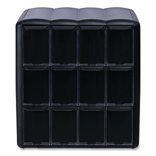 FLAVIA Four Column Merchandiser, 12 Compartments, 15.2 x 17.2 x 16.3, Black (25200002)
