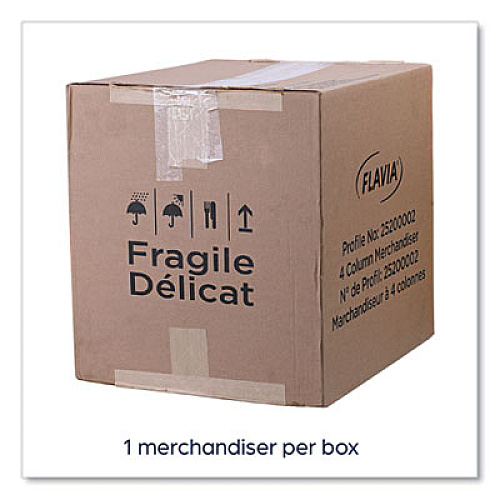 FLAVIA Four Column Merchandiser, 12 Compartments, 15.2 x 17.2 x 16.3, Black (25200002)