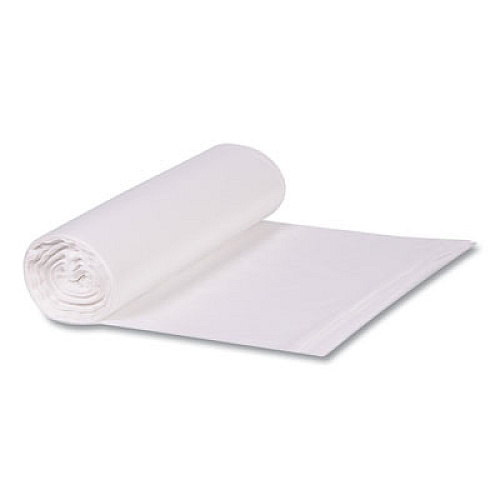 Boardwalk Low-Density Waste Can Liners, 23 gal, 0.9 mil, 28" x 45", Clear, Perforated Roll, 25 Bags/Roll, 8 Rolls/Carton (2845SJC)