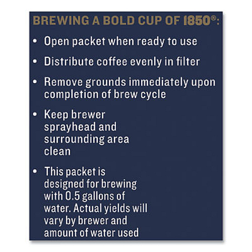 1850 Pioneer Blend Coffee Fraction Packs, 2.5 oz Pack, 24 Packs/Carton (21511)