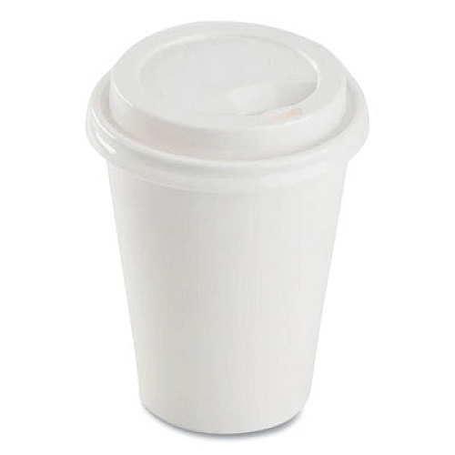 Karat Hot Cup Lids, Sipper Lid, Fits 8 oz Hot Cups, Plastic, White, 1,000/Carton (CKDL508WPP)