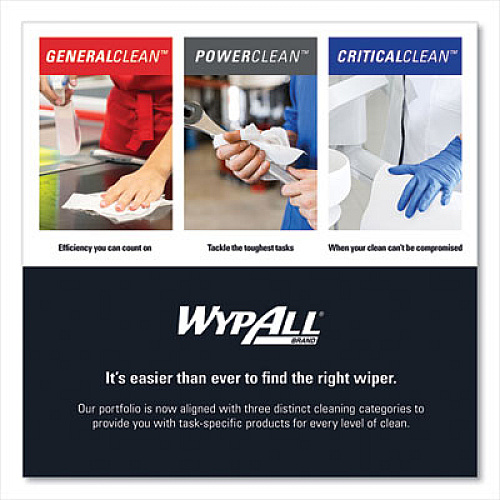 WypAll L10 SANI-PREP Dairy Towels, Banded, 2-Ply, 9.3 x 10.5, Unscented, White, 200/Pack, 12 Packs/Carton (01770)