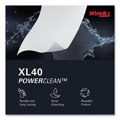 WypAll L40 Towels, POP-UP Box, 9.8 x 16.4, Blue, 100/Box, 9 Boxes/Carton (05740)
