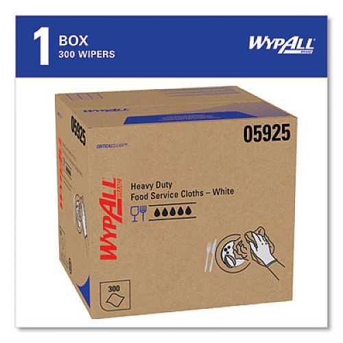 WypAll X70 Foodservice Towels, Kimfresh Antimicrobial, 12.5 x 23.5, Unscented, White, 300/Carton (05925)