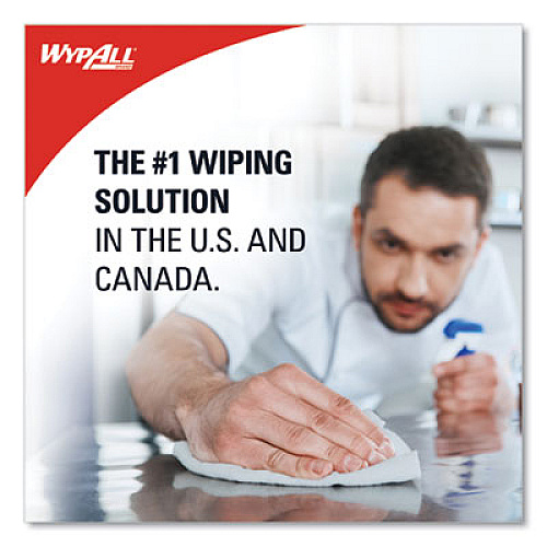 WypAll X70 Foodservice Towels, Kimfresh Antimicrobial, 12.5 x 23.5, Unscented, White, 300/Carton (05925)