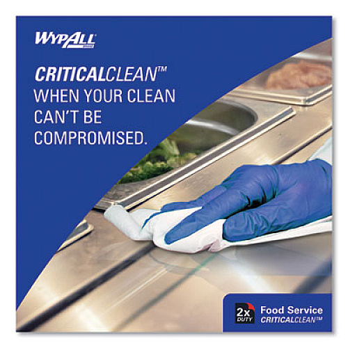 WypAll X70 Foodservice Towels, Kimfresh Antimicrobial, 12.5 x 23.5, Unscented, White, 300/Carton (05925)