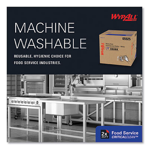 WypAll X70 Foodservice Towels, Kimfresh Antimicrobial, 12.5 x 23.5, Unscented, White, 300/Carton (05925)