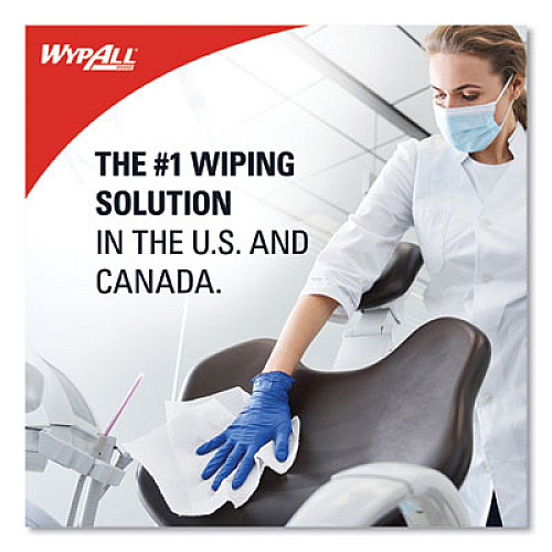 WypAll Critical Clean Wipers for Bleach, Disinfectants, Sanitizers WetTask Customizable Wet Wiping System, w/Bucket,140/Roll, 6/CT (06411)