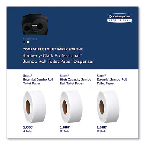 Kimberly-Clark Professional* JRT Jr. Escort Jumbo Bathroom Tissue Dispenser, 13.33 x 5.75 x 16, Smoke (09507)