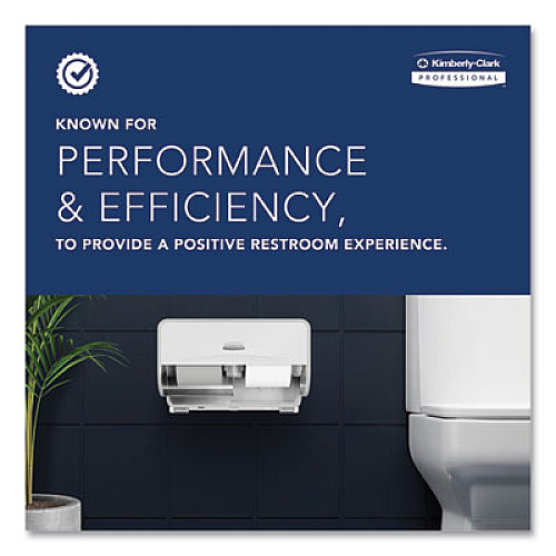 Kimberly-Clark Professional* JRT Jr. Escort Jumbo Roll Bath Tissue Dispenser, 16 x 5.75 x 13.88, Pearl White (09508)