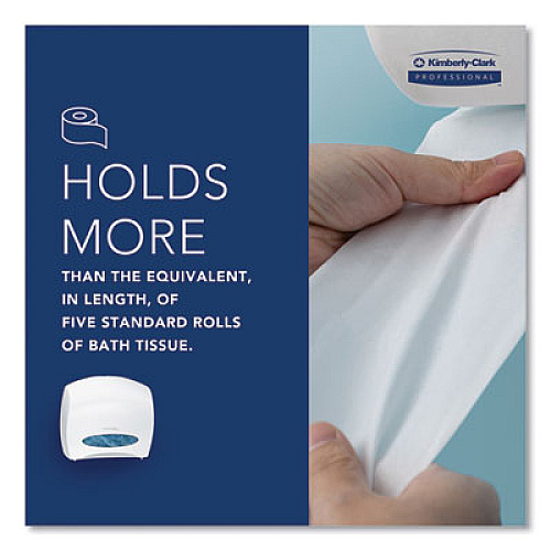 Kimberly-Clark Professional* JRT Jr. Escort Jumbo Roll Bath Tissue Dispenser, 16 x 5.75 x 13.88, Pearl White (09508)