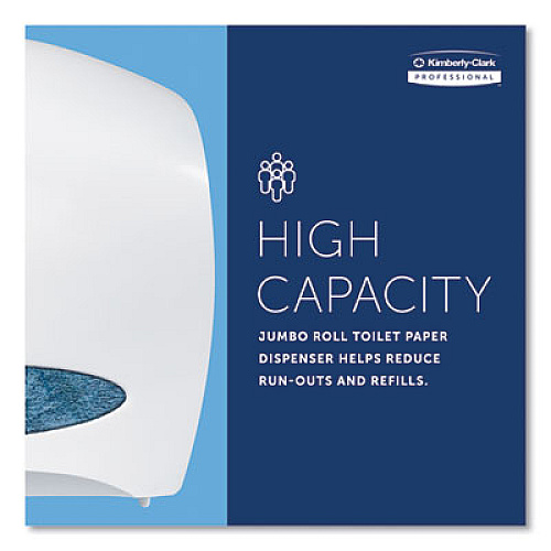 Kimberly-Clark Professional* JRT Jr. Escort Jumbo Roll Bath Tissue Dispenser, 16 x 5.75 x 13.88, Pearl White (09508)