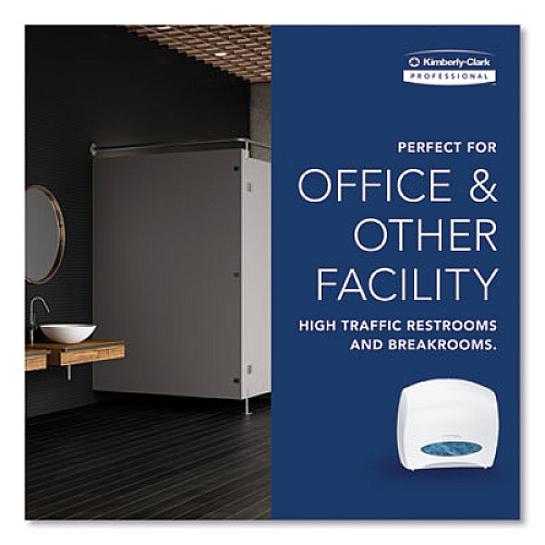 Kimberly-Clark Professional* JRT Jr. Escort Jumbo Roll Bath Tissue Dispenser, 16 x 5.75 x 13.88, Pearl White (09508)