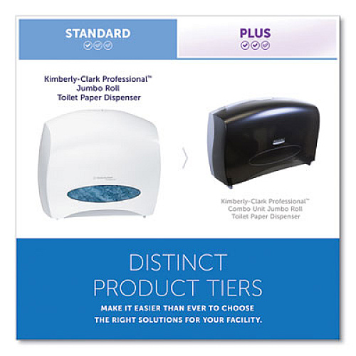Kimberly-Clark Professional* JRT Jr. Escort Jumbo Roll Bath Tissue Dispenser, 16 x 5.75 x 13.88, Pearl White (09508)