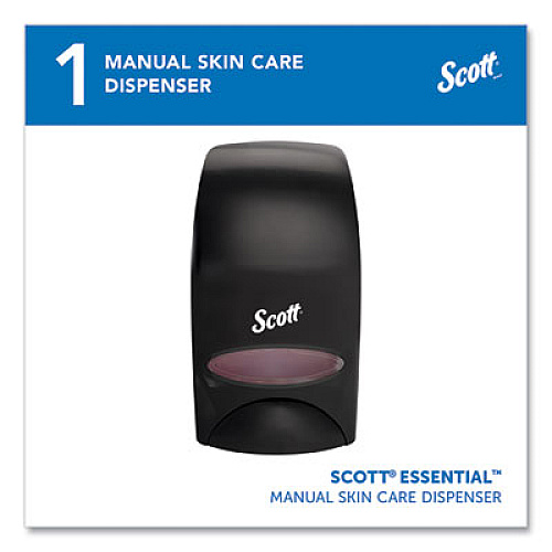 Scott Essential Manual Skin Care Dispenser, For Traditional Business, 1,000 mL, 5 x 5.25 x 8.38, Black (92145)