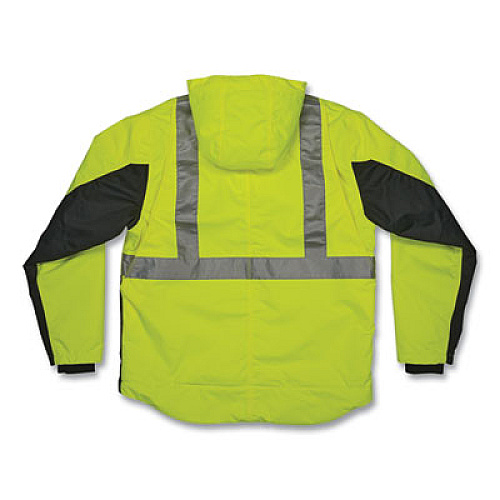 ergodyne GloWear 8275 Class 2 Heavy-Duty Hi-Vis Workwear Sherpa Lined Jacket, Small, Lime (23972)