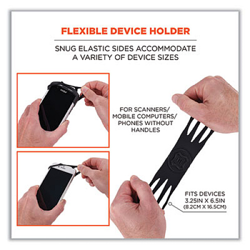 ergodyne Squids 5545 Arm and Wrist Scanner Mount, Medium, 7 x 8.5 x 1.5, Elastic, Black (19144)