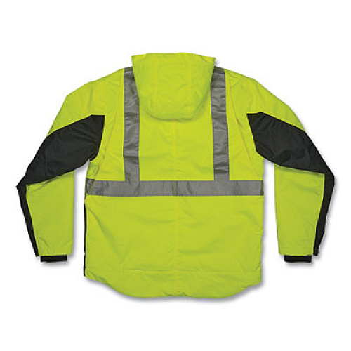ergodyne GloWear 8275 Class 2 Heavy-Duty Hi-Vis Workwear Sherpa Lined Jacket, 3X-Large, Lime (23977)