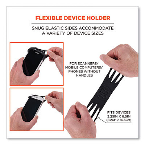 ergodyne Squids 5545 Arm and Wrist Scanner Mount, Small, 7 x 8.5 x 1.5, Elastic, Black (19143)