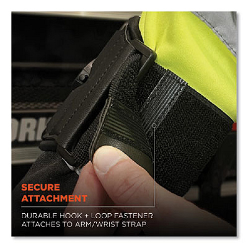 ergodyne Squids 5546 Scanner Wrist Mount Extender Strap, 4 x 5 x 0.5, Elastic, Black (19146)