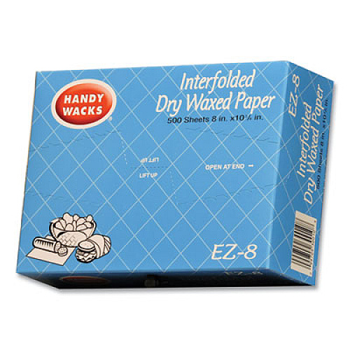 Handy Wacks Interfolded Dry Waxed Paper Deli Sheets, 10.75 x 8, 12/Carton (EZ8)