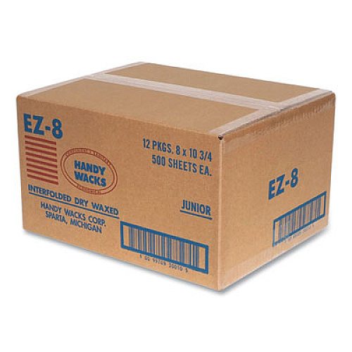 Handy Wacks Interfolded Dry Waxed Paper Deli Sheets, 10.75 x 8, 12/Carton (EZ8)