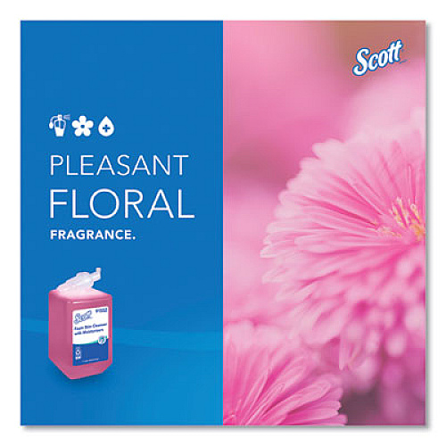 Scott Pro Foam Skin Cleanser with Moisturizers Refill, Light Floral Scent, 1 L (91552)