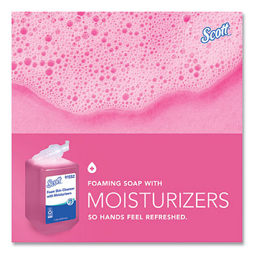 Scott Pro Foam Skin Cleanser with Moisturizers Refill, Light Floral Scent, 1 L (91552)