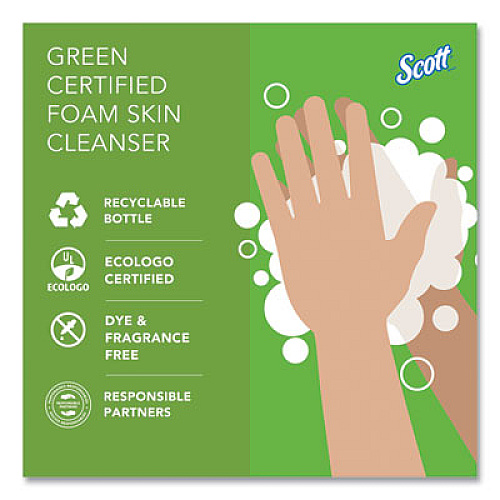 Scott Essential Green Certified Foam Skin Cleanser Refill, Unscented, 1 L, 6/Carton (91565CT)