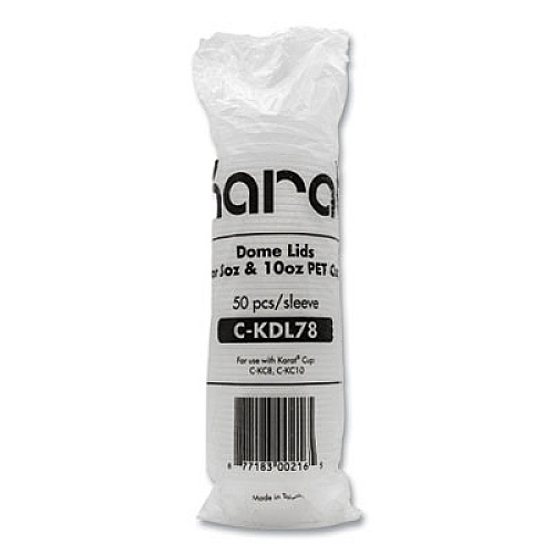 Karat PET Lids, Dome Lid, Fits 8 oz to 10 oz Cold Cups, Plastic, Clear, 1,000/Carton (CKDL78)