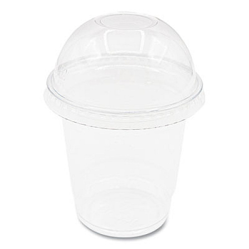 Karat PET Lids, Dome Lid, Fits 8 oz to 10 oz Cold Cups, Plastic, Clear, 1,000/Carton (CKDL78)