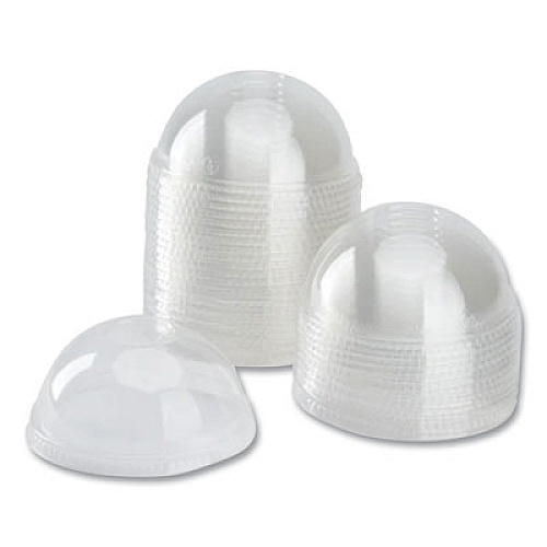 Karat PET Lids, No Hole Dome Lid, Fits 12 oz to 24 oz Cold Cups, Plastic, Clear, 1,000/Carton (CKDL626NH)