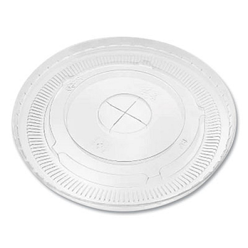 Karat PET Lids, Flat Lid, Fits 12 oz to 22 oz Cold Cups, Plastic, Clear, 1,000/Carton (CKCL90)