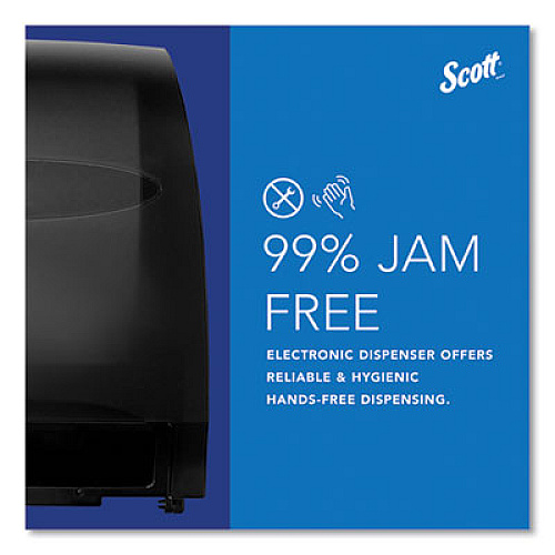 Scott Essential Electronic Hard Roll Towel Dispenser, 12.7 x 9.57 x 15.76, Black (48860)