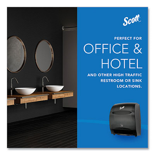Scott Essential Electronic Hard Roll Towel Dispenser, 12.7 x 9.57 x 15.76, Black (48860)